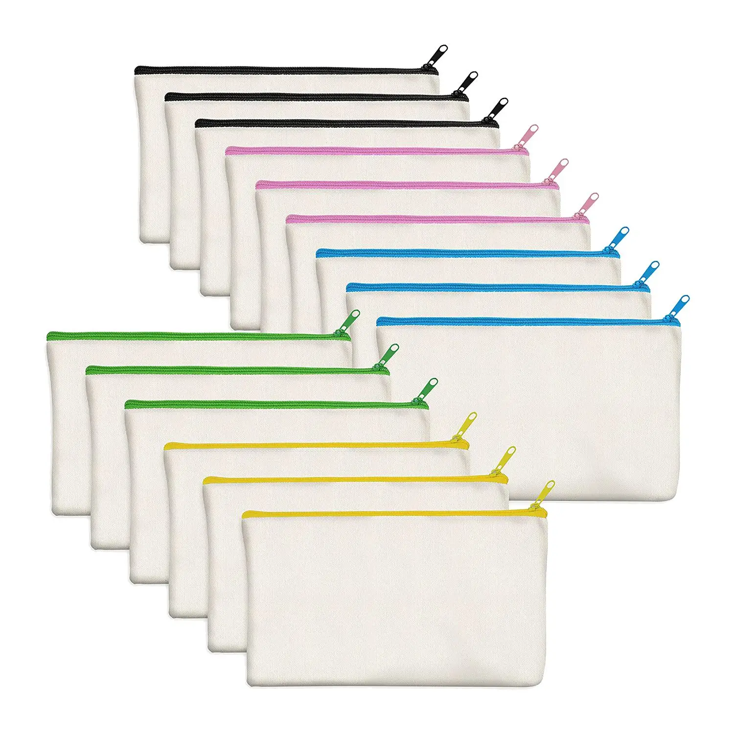 15 Pack Blank Cotton Canvas DIY Craft Zipper Bags Pouches Pencil Case for Makeup Cosmetic Toiletry Stationary Storage
15 Pack Blank Cotton Canvas DIY Craft Zipper Bags Pouches Pencil Case for Makeup Cosmetic Toiletry Stationary Storage