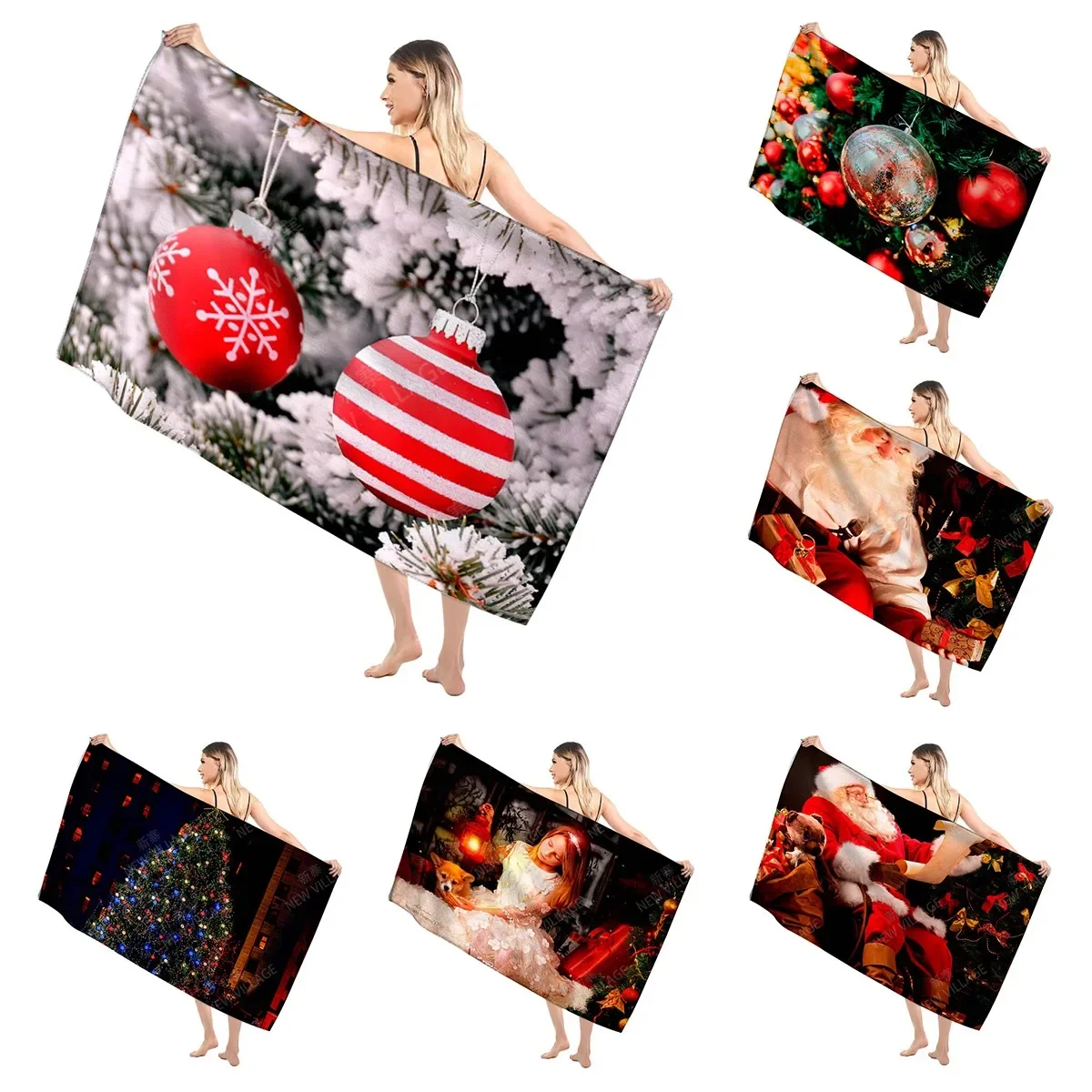 Home bath towels for the body towels Christmas bathroom quick drying microfiber beach towel man and women large sports towel
Home bath towels for the body towels Christmas bathroom quick drying microfiber beach towel man and women large sports towel