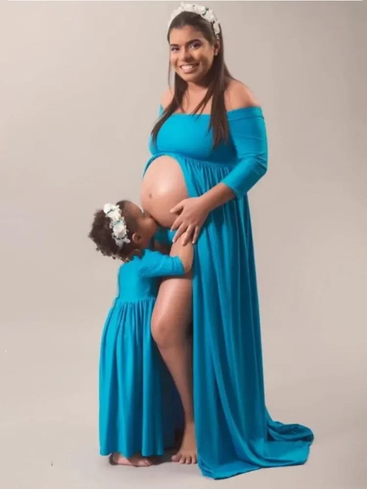 Family Matching Clothes Front Fork Dress Cotton Maxi Gown Maternity Girls Pregnant Women Summer Mother Daughter Photography Prop
Family Matching Clothes Front Fork Dress Cotton Maxi Gown Maternity Girls Pregnant Women Summer Mother Daughter Photography Prop