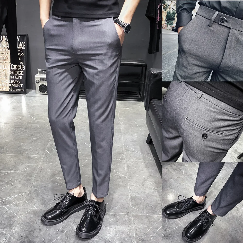 Men Suit Pants Spring New Solid Slim Business Casual Trousers Male Wedding Straight Leg Pants Classic Fashion Y2k Male Clothing
Men Suit Pants Spring New Solid Slim Business Casual Trousers Male Wedding Straight Leg Pants Classic Fashion Y2k Male Clothing