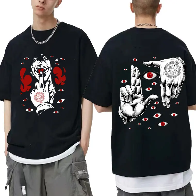 Anime Hellsing Alucard Vampire Hunter Print T-shirt Men Women All-match Tee Tops Fashion Streetwear Oversized Graphics T Shirts
Anime Hellsing Alucard Vampire Hunter Print T-shirt Men Women All-match Tee Tops Fashion Streetwear Oversized Graphics T Shirts