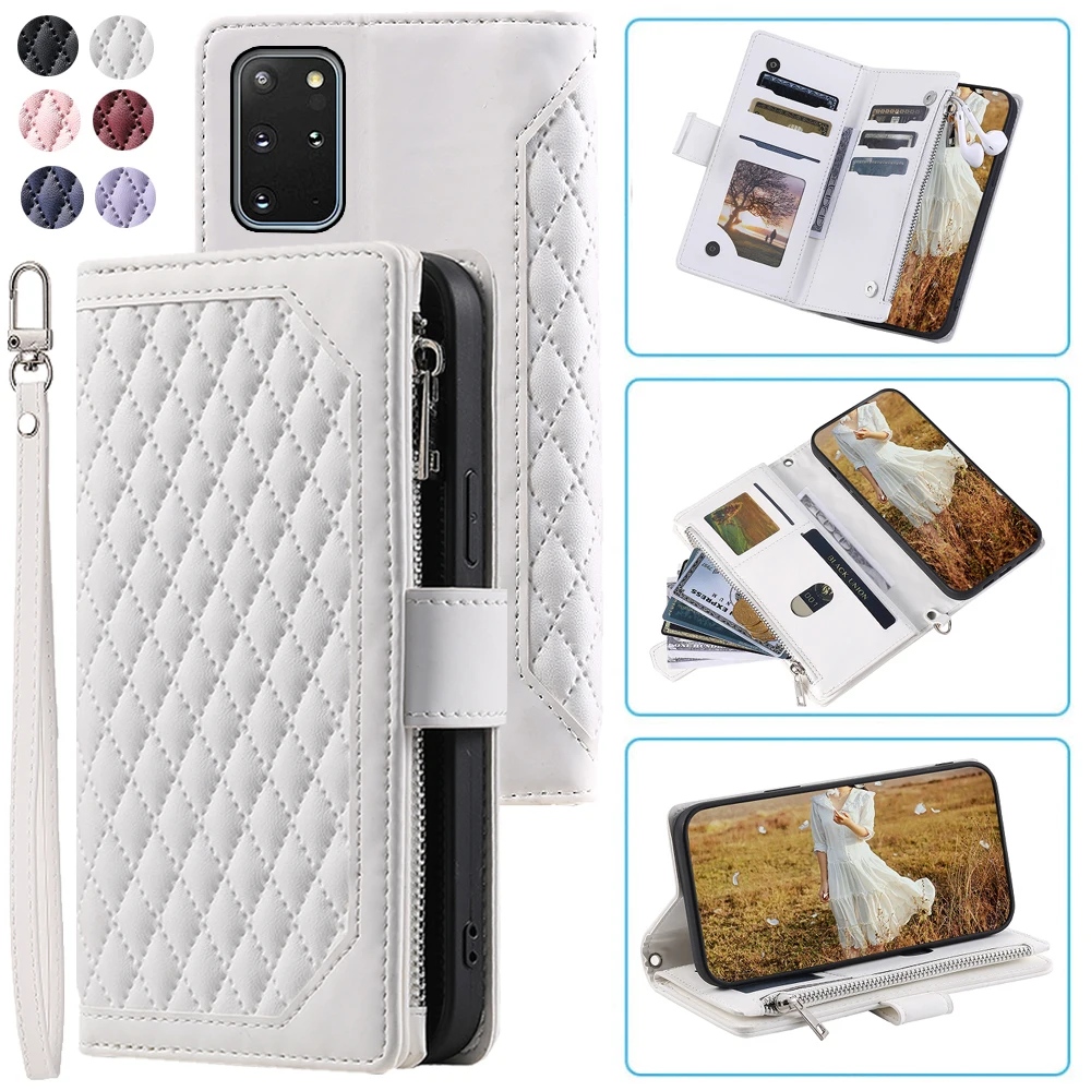 Модный чехол-кошелек на молнии для Samsung Galaxy S20 + откидной Чехол с несколькими отделениями для карт чехол для телефона с отделением для карт Folio с ремешком на запястье 
Модный чехол-кошелек на молнии для Samsung Galaxy S20 + откидной Чехол с несколькими отделениями для карт чехол для телефона с отделением для карт Folio с ремешком на запястье