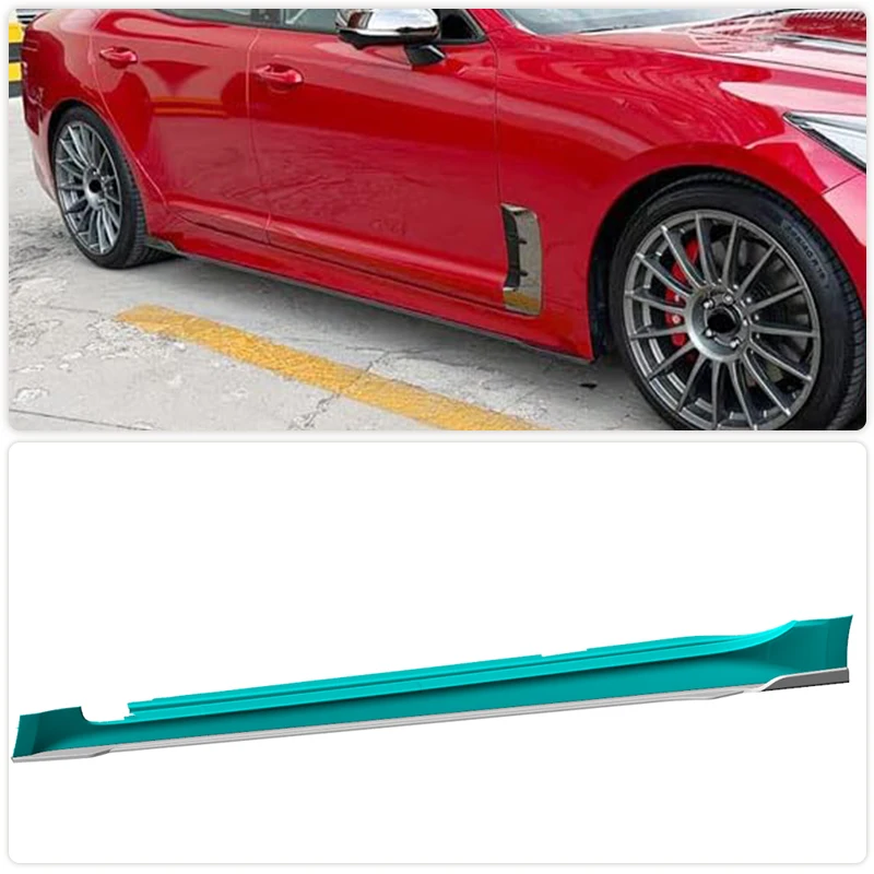 Car Side Skirts for KIA Stinger GT EX Hatchback 4-Door 2018-2023 Side Door Bumper Apron Lip Extensions Body Kits Carbon Fiber Car Side Skirts for KIA Stinger GT EX Hatchback 4-Door 2018-2023 Side Door Bumper Apron Lip Extensions Body Kits Carbon Fiber