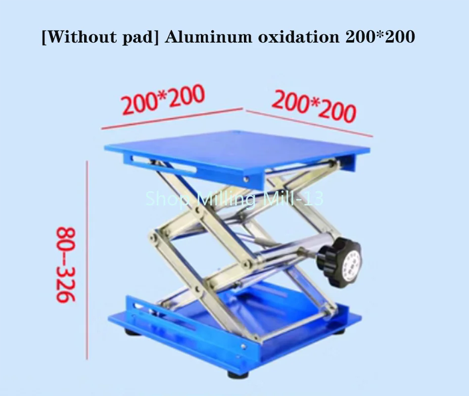 Lift Table Lab Plate Jack Scissor Stand Platform Router Workbench Woodworking Lift Laboratory Carpentry Support frame200*200mm 
Lift Table Lab Plate Jack Scissor Stand Platform Router Workbench Woodworking Lift Laboratory Carpentry Support frame200*200mm