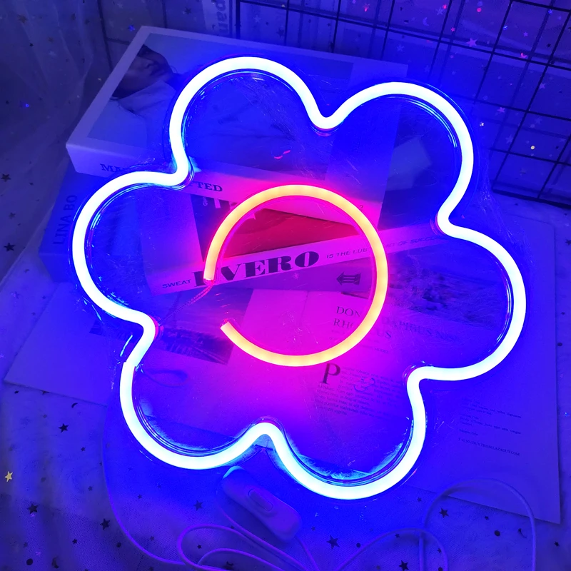 Sunflower and Behappy Neon Light Up Sign Bedroom Wall Decor Neon Lights Wall Lamp for Party Wedding Birthday Decor Night Light
Sunflower and Behappy Neon Light Up Sign Bedroom Wall Decor Neon Lights Wall Lamp for Party Wedding Birthday Decor Night Light