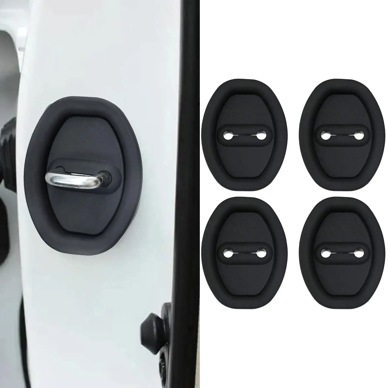 

4 Pieces Generic Car Door Lock Covers Car Door Lock Protectors Easy to Use