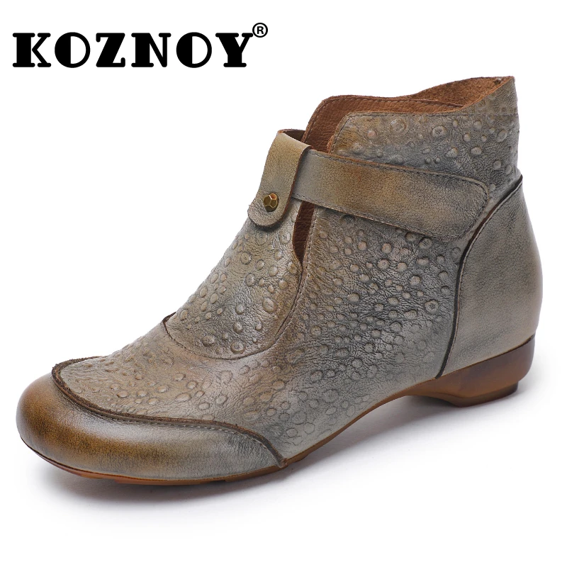Koznoy 3cm Genuine Leather Fashion Ergonomic Woman Elegance Flat Luxury Chunky Heel Hook Autumn Ankle Booties Comfy Spring Shoes
Koznoy 3cm Genuine Leather Fashion Ergonomic Woman Elegance Flat Luxury Chunky Heel Hook Autumn Ankle Booties Comfy Spring Shoes