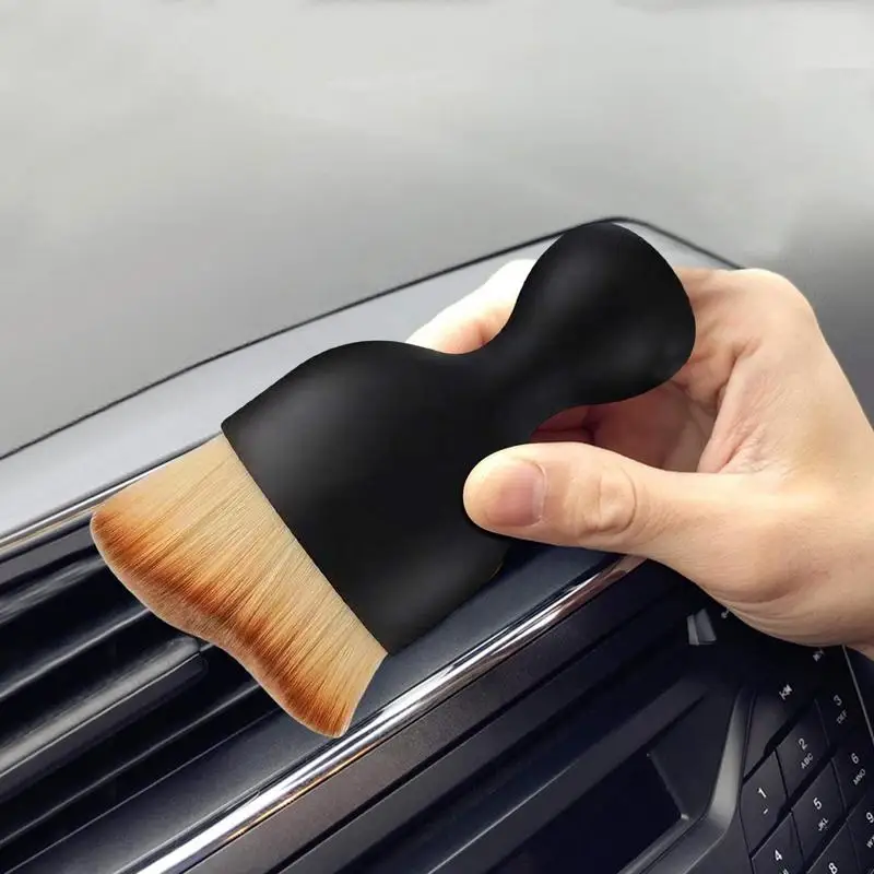 

Car Dust Brush Interior High Density Soft Bristles Dust Brush Portable Car Cleaning Tool with Ergonomic Handle for Car Auto