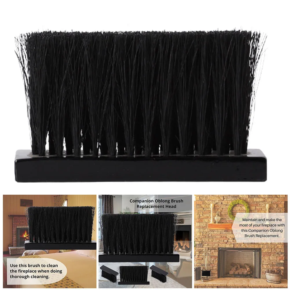 

Wooden Handle Oblong Brush Head Fireplace Fire Hearth Fireside Fireplace Brush Cleaning Tool Brush Stoves Accessories