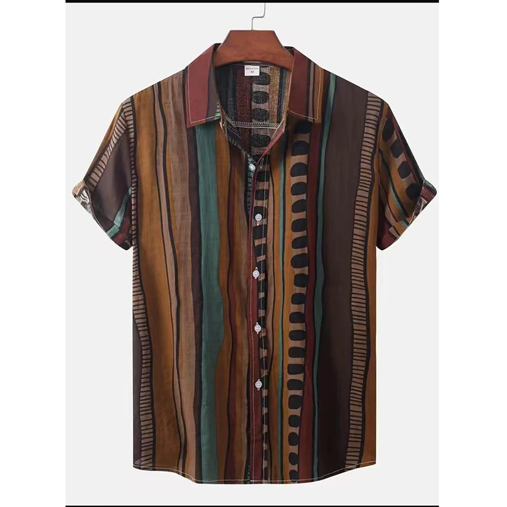Summer Men Shirt 3d Stripe Print Shirts Oversized Vintage Tshirts Hawaiian Short Sleeve Tees Loose Beach Male Top Men Streetwear
Summer Men Shirt 3d Stripe Print Shirts Oversized Vintage Tshirts Hawaiian Short Sleeve Tees Loose Beach Male Top Men Streetwear