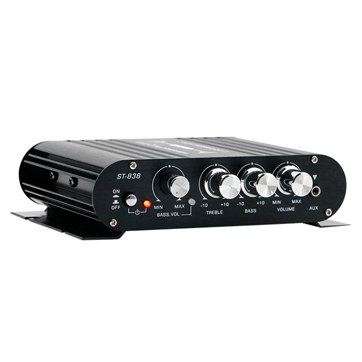 ST-838 HIFI Amplifier 2.1 Channel Car MP3 Mini Amp AUX Input High and Low Bass Adjustment Super Bass 20Wx2+40W Amplifier
ST-838 HIFI Amplifier 2.1 Channel Car MP3 Mini Amp AUX Input High and Low Bass Adjustment Super Bass 20Wx2+40W Amplifier