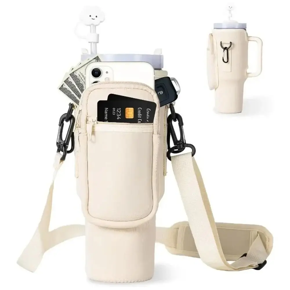 

Adjustable Water Bottle Carrier Bag With Shoulder Strap Waterproof Water Cup Accessories 40oz Bottles for 40oz Tyeso Bottle