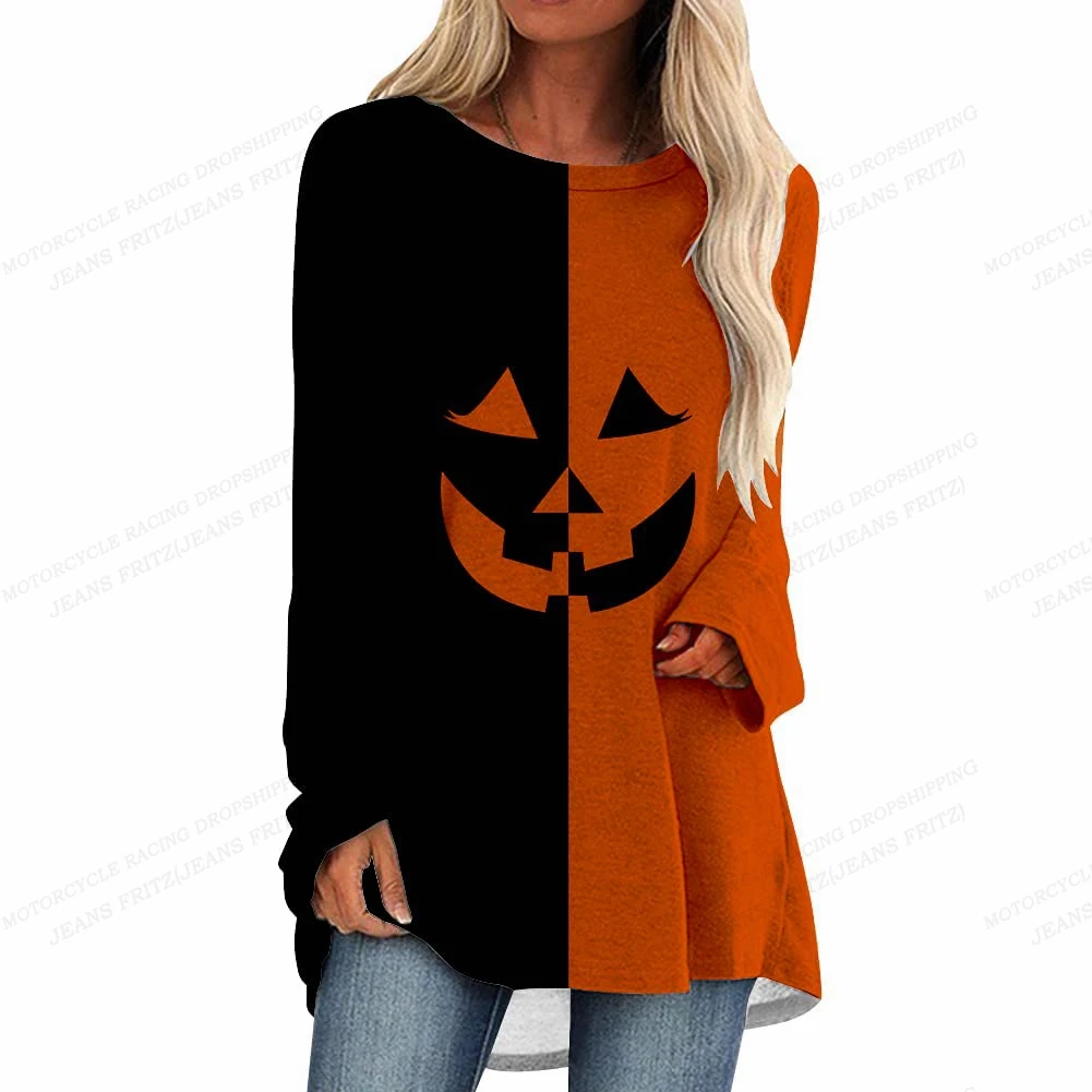 2023 Women's T-shirt interest Halloween pattern Women Fashion Long Sleeve Tops Tshirt Lady Tunic Tops With Legging S-5XL
2023 Women's T-shirt interest Halloween pattern Women Fashion Long Sleeve Tops Tshirt Lady Tunic Tops With Legging S-5XL