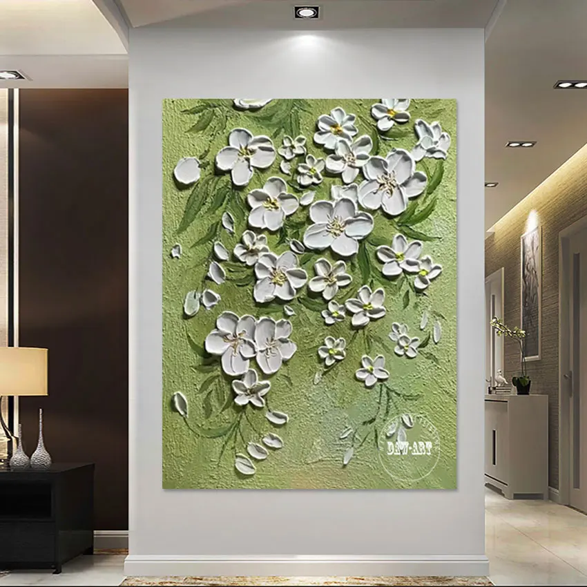 Роскошное украшение для гостиной, абстрактная картина с цветами, без рамки, художественное оформление с зелеными растениями, акриловая текстура, рисунок на холсте
Роскошное украшение для гостиной, абстрактная картина с цветами, без рамки, художественное оформление с зелеными растениями, акриловая текстура, рисунок на холсте