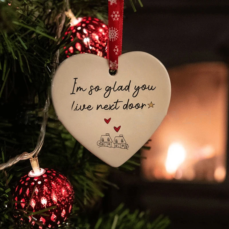 Love Heart Ornament I Wish You Lived Next Door Red Rope Double-sided Print Acrylic Home Decor Hanging Valentines Day Pendant
Love Heart Ornament I Wish You Lived Next Door Red Rope Double-sided Print Acrylic Home Decor Hanging Valentines Day Pendant