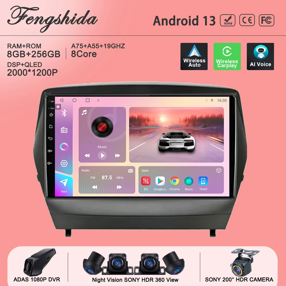 Автомобильный Android для Hyundai Tucson 2 LM IX35 2009 - 2015 GPS навигация Сенсорный экран мультимедийный плеер высокопроизводительный процессор видеорегистратор
Автомобильный Android для Hyundai Tucson 2 LM IX35 2009 - 2015 GPS навигация Сенсорный экран мультимедийный плеер высокопроизводительный процессор видеорегистратор