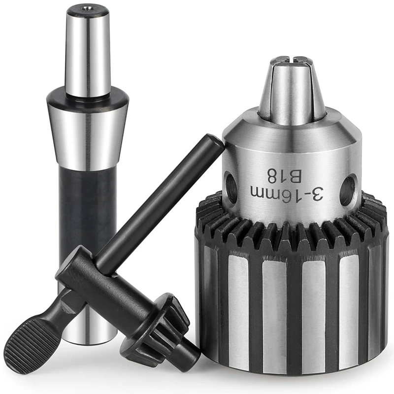 Heavy Duty R8 Drill Chuck, 5/8Inch Capacity 40Cr As Shown With R8 Precision Shank And K32 Chuck Jaw Tightening Key
Heavy Duty R8 Drill Chuck, 5/8Inch Capacity 40Cr As Shown With R8 Precision Shank And K32 Chuck Jaw Tightening Key