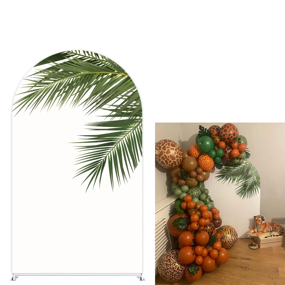 Coconut Tree Theme White Arch Backdrop Covers for Parties, Arched Panels Wedding Birthday and Baby Shower Party Decoration Props
Coconut Tree Theme White Arch Backdrop Covers for Parties, Arched Panels Wedding Birthday and Baby Shower Party Decoration Props