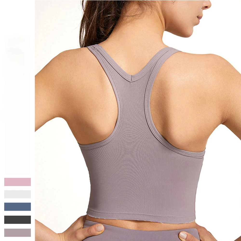 

AL shock-absorbing and anti sagging women's gathering yoga bra, yoga fitness running vest style sports bra