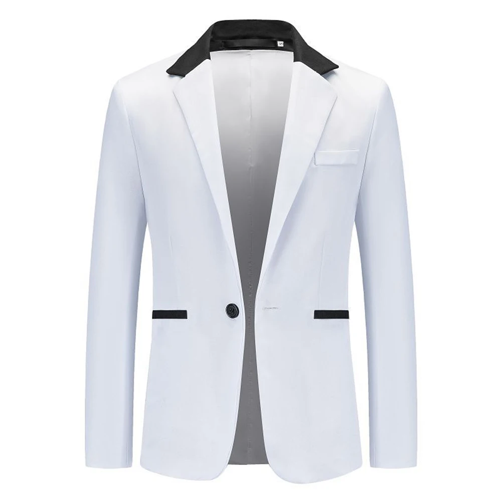 Men Formal Blazer Jackets Patchwork Long Sleeve Lapel Slim Fit Business Blazer Suit Coat Outwear Brand Mens Casual Blazers Coats
Men Formal Blazer Jackets Patchwork Long Sleeve Lapel Slim Fit Business Blazer Suit Coat Outwear Brand Mens Casual Blazers Coats