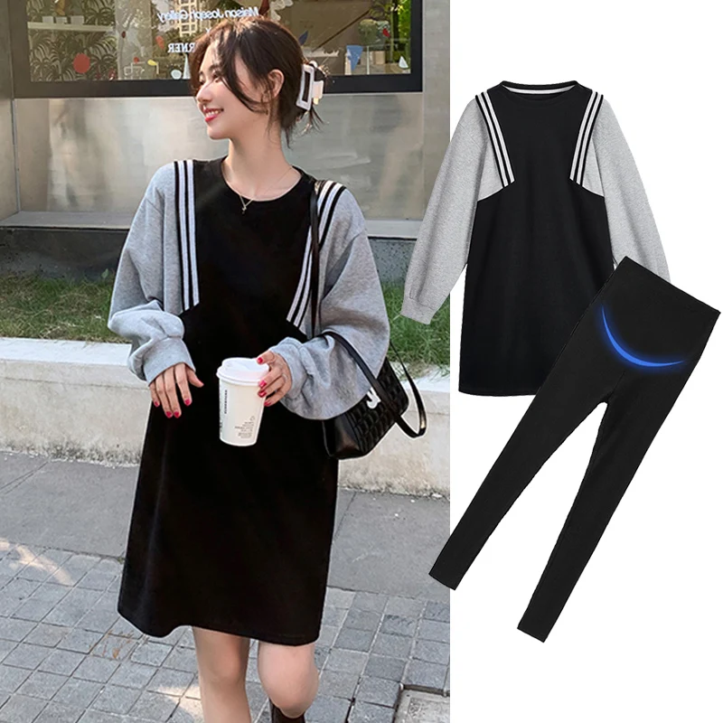 2023 pregnant women thick loose long dress plus size long sleeve striped patchwork maternity fleece dress casual hoodies dress
2023 pregnant women thick loose long dress plus size long sleeve striped patchwork maternity fleece dress casual hoodies dress