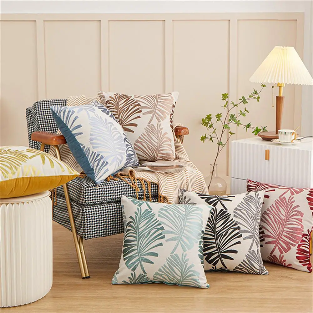 【 Ready Stock 】Colorful Cushion Cover Jacquard Leaf Pattern Living Room Bedroom Decorative Cotton Linen Pillowcase
【 Ready Stock 】Colorful Cushion Cover Jacquard Leaf Pattern Living Room Bedroom Decorative Cotton Linen Pillowcase