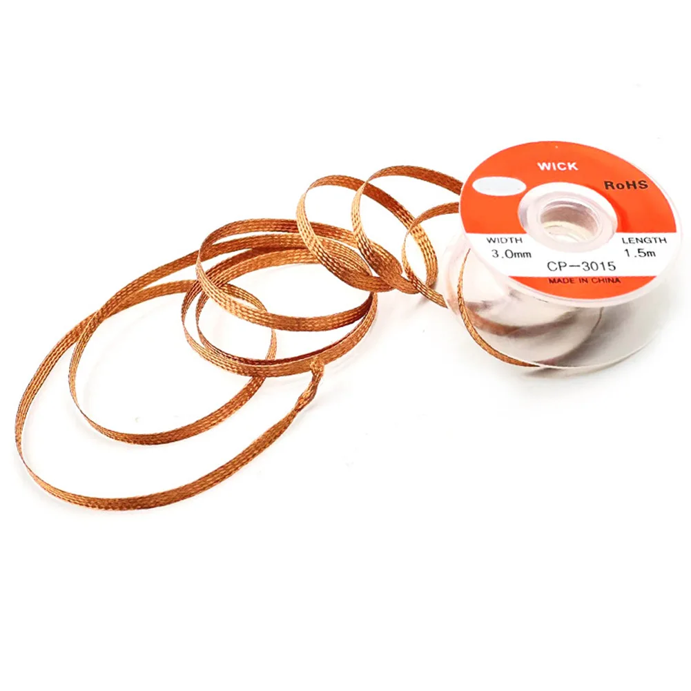Desoldering Braid 1.5M Length Copper Wire Solder Remover Core Wire Solder Absorber Flux For PCB Pad Welding Tool Parts
Desoldering Braid 1.5M Length Copper Wire Solder Remover Core Wire Solder Absorber Flux For PCB Pad Welding Tool Parts