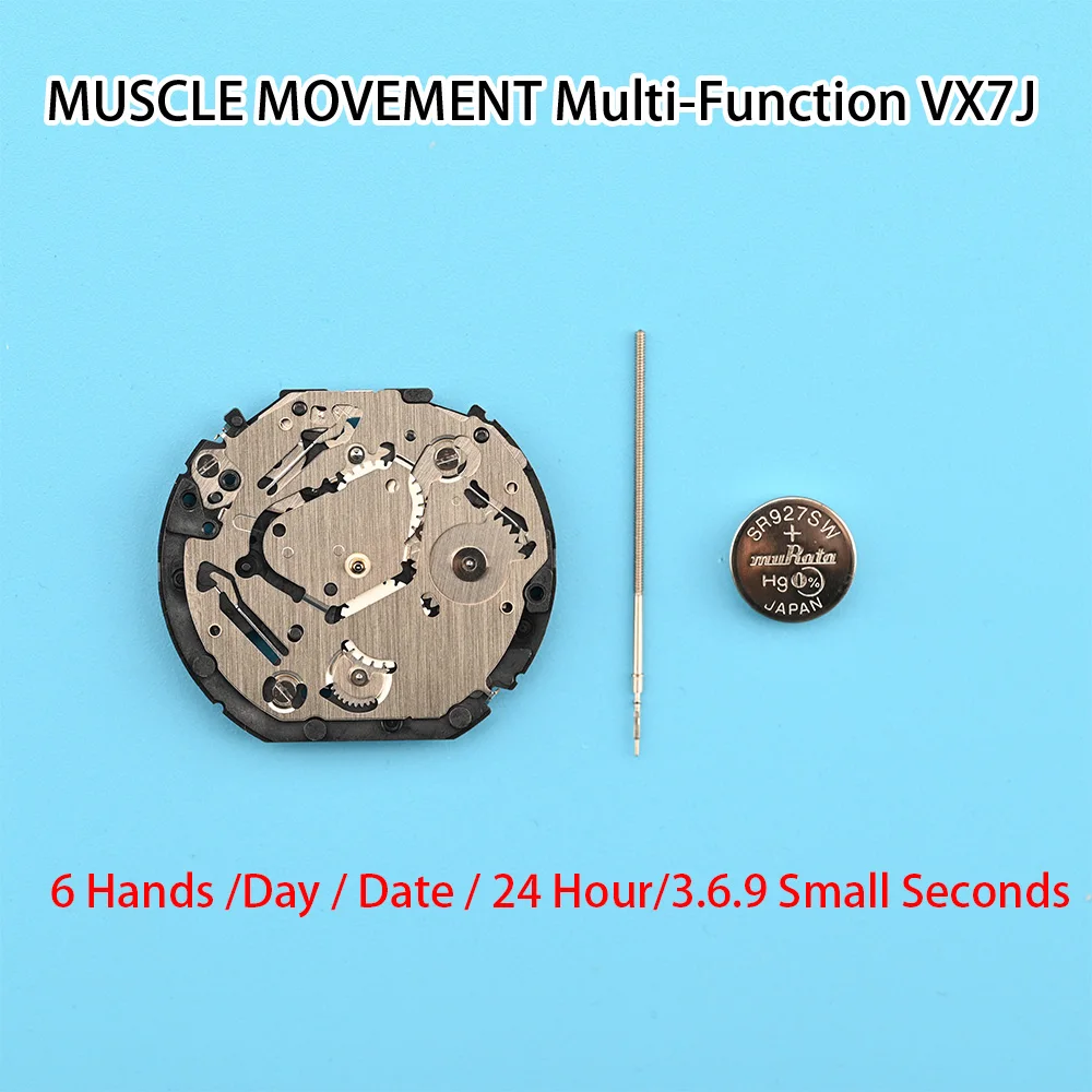 

VX7J Multi-Function VX7JE | VX7 Series Quartz Movement 3.6.9 Small Seconds Size:12 3/4''' Six Hands Day / Date/24Hour