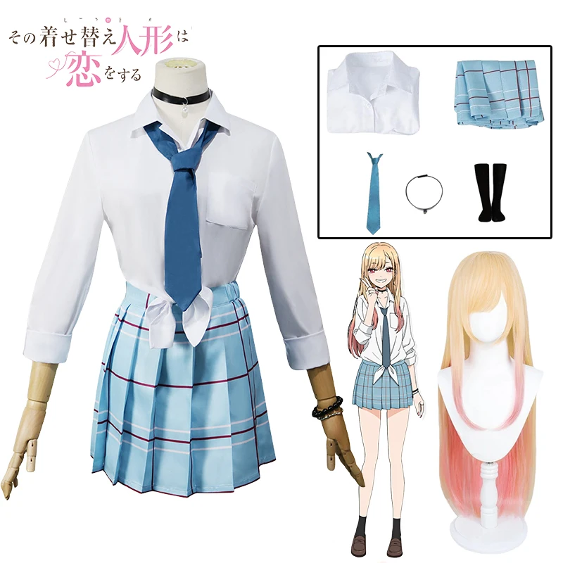 Anime My Dress Up Darling Kitagawa Marin Cosplay Costume Wig JK School Uniform Shirt Skirt Outfits Halloween Costumes for Women
Anime My Dress Up Darling Kitagawa Marin Cosplay Costume Wig JK School Uniform Shirt Skirt Outfits Halloween Costumes for Women