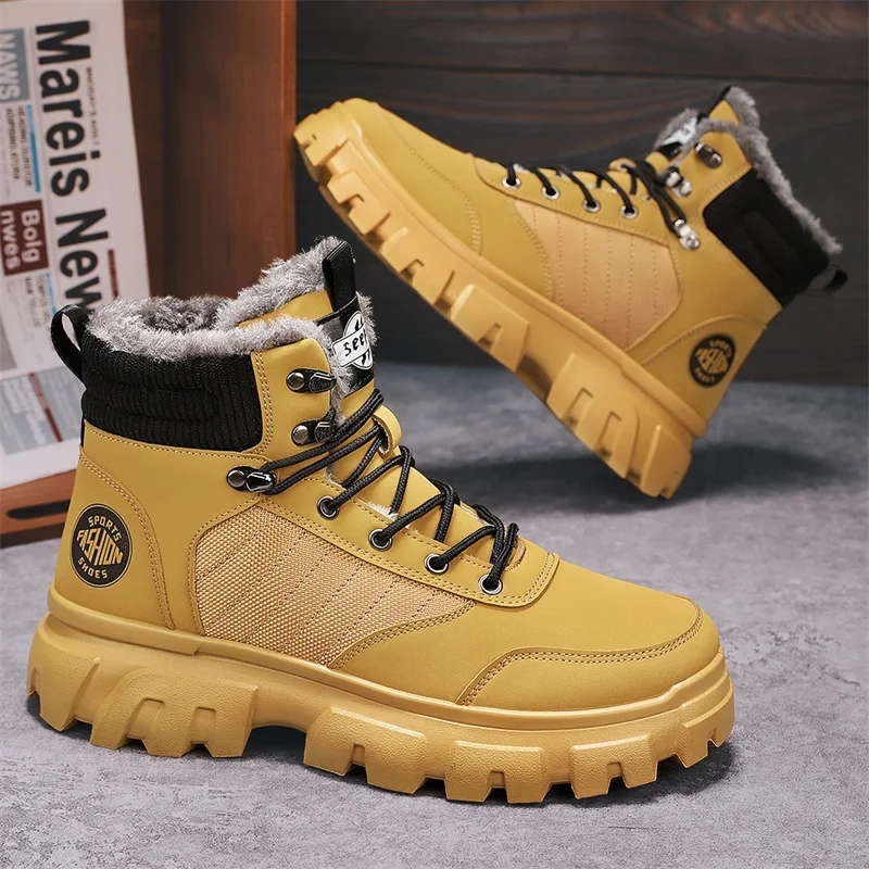Winter Men Cotton Shoes Thick Sole Fashion Motorcycle Boots Warm Climbing Casual Sneaker Ankle Boots Autumn Outdoor Walk Boots
Winter Men Cotton Shoes Thick Sole Fashion Motorcycle Boots Warm Climbing Casual Sneaker Ankle Boots Autumn Outdoor Walk Boots