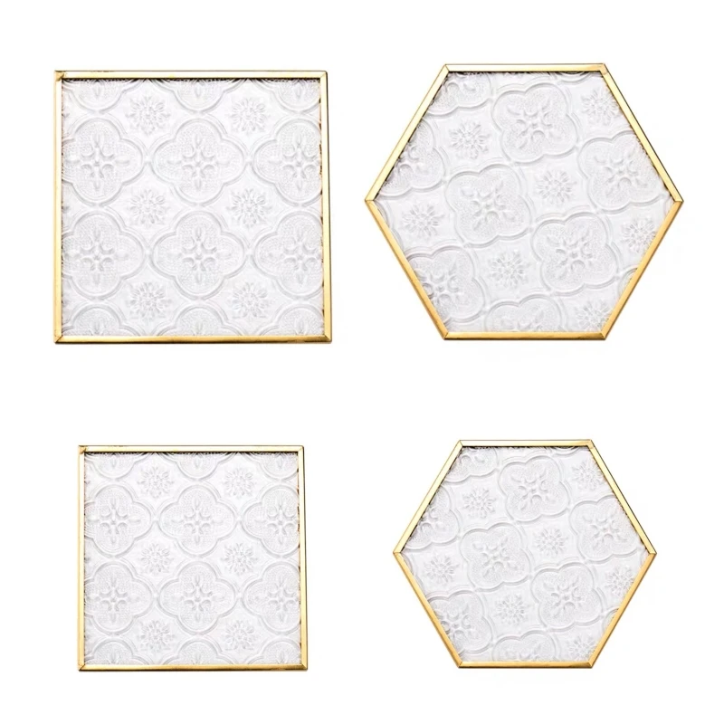 Nordic Embossed Glass Drink Cup Modern Metal Frame Heat Insulation Pad Non-Slip Coffee Mug Holder Placemat Home
Nordic Embossed Glass Drink Cup Modern Metal Frame Heat Insulation Pad Non-Slip Coffee Mug Holder Placemat Home