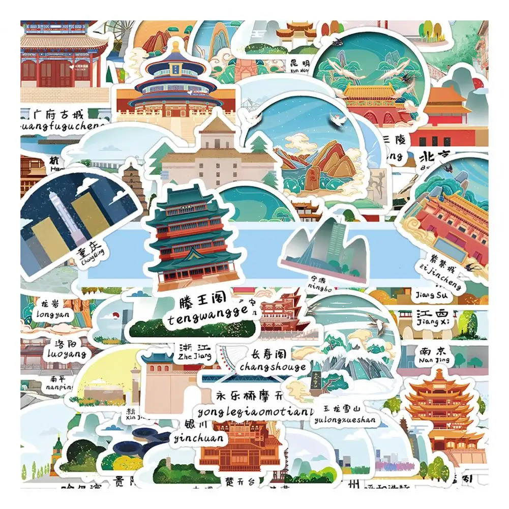 60Pcs/Set Chinese Landmark Buildings Sticker Self-adhesive Waterproof DIY Phone Cup Scrapbooking Bottle Sticker Graffiti Decal
60Pcs/Set Chinese Landmark Buildings Sticker Self-adhesive Waterproof DIY Phone Cup Scrapbooking Bottle Sticker Graffiti Decal