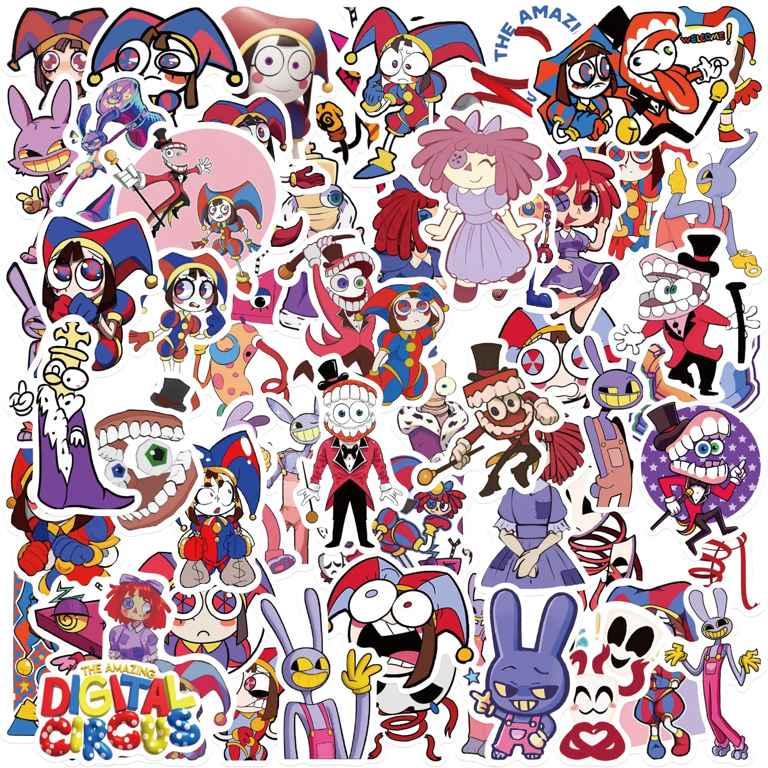10/50Pcs Cartoon Amazing Digital Circus Stickers Cartoon Jax Pomni Decal Skateboard Suitcase Laptop Luggage Sticker Waterproof
10/50Pcs Cartoon Amazing Digital Circus Stickers Cartoon Jax Pomni Decal Skateboard Suitcase Laptop Luggage Sticker Waterproof