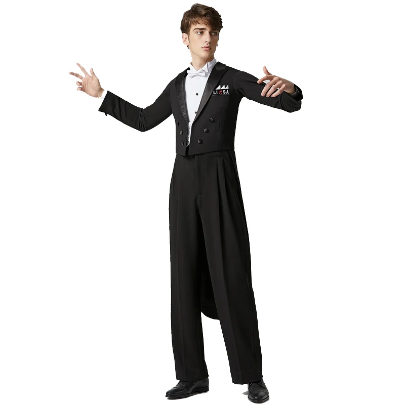 

Direct Selling Promotion Sale Customized Men Ballroom Tail Suit International Standard Set 35%woollen 5pcs Freeshipping By Dhl