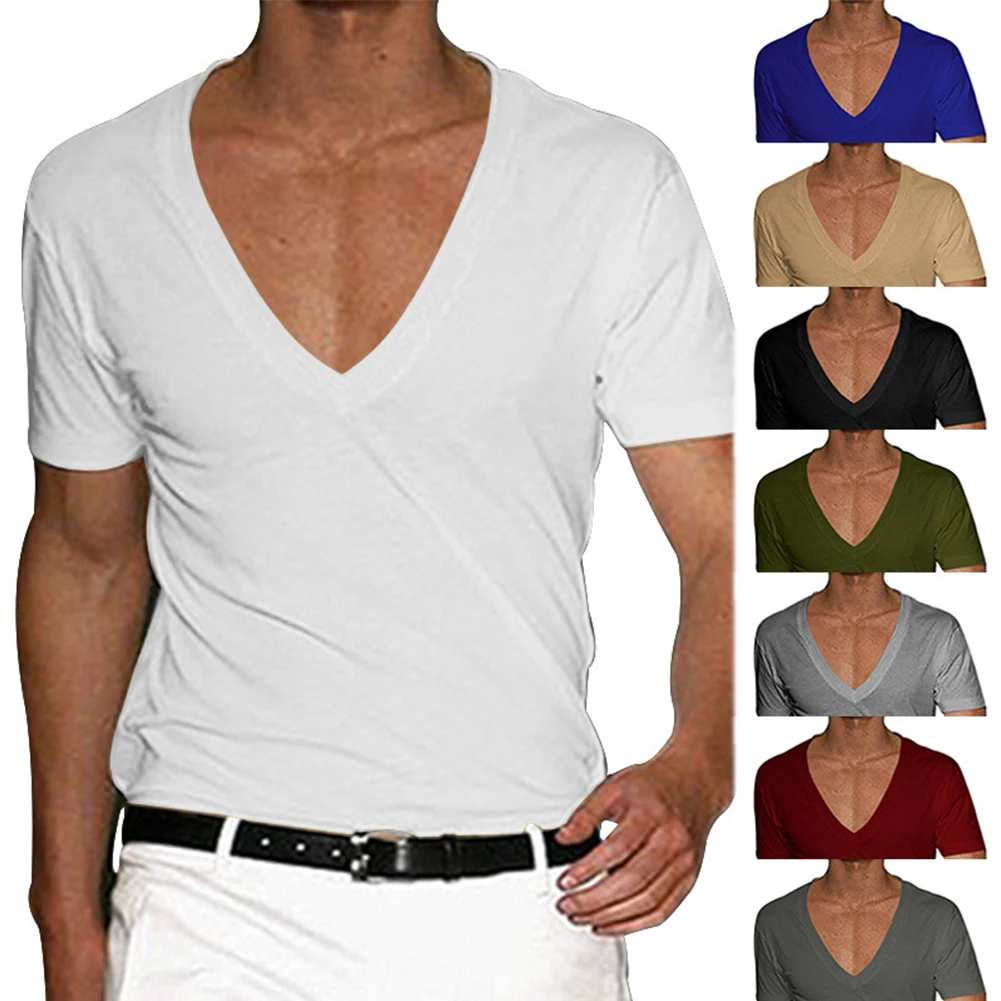 Summer Mens Short Sleeve T-shirt Deep V Neck Gym Muscle Fitness Bodybuilding Tee Tops Men's Bodybuilding Men's Tank Top
Summer Mens Short Sleeve T-shirt Deep V Neck Gym Muscle Fitness Bodybuilding Tee Tops Men's Bodybuilding Men's Tank Top