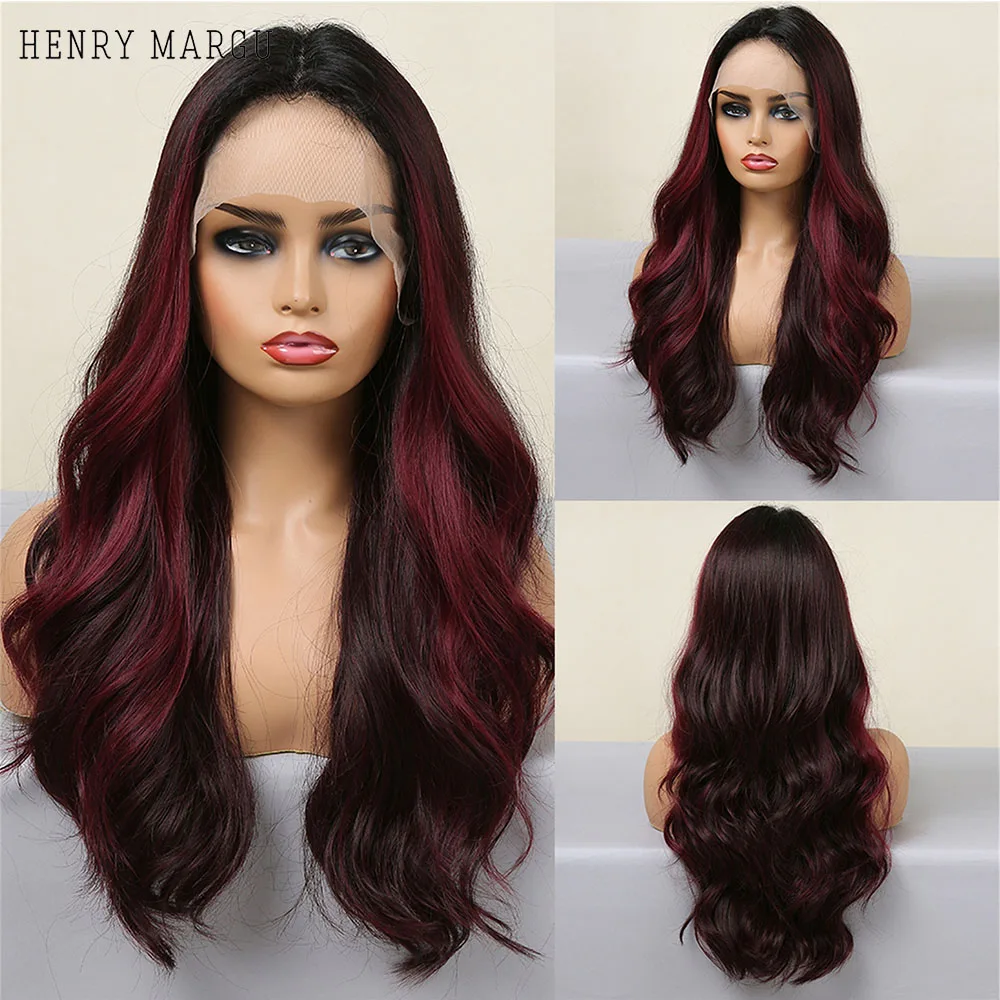 HENRY MARGU Ombre Red Black Lace Front Wigs Long Wave Synthetic Wig Natural Middle Part Cosplay Wig for Women Heat Resistant
HENRY MARGU Ombre Red Black Lace Front Wigs Long Wave Synthetic Wig Natural Middle Part Cosplay Wig for Women Heat Resistant