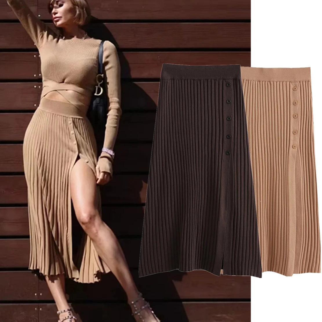 Dave&Di Single Breasted Forking Sexy Knitted Midi Skirts Women Ins Blogger Fashion Skirts
Dave&Di Single Breasted Forking Sexy Knitted Midi Skirts Women Ins Blogger Fashion Skirts