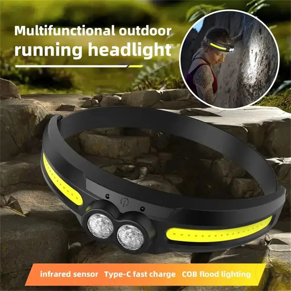 

LED Head Torch With 4 Light Modes Rechargeable 210° LED Headtorch IPX5 Waterproof Headtorch Lightweight For Camping