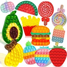 Food Popete Push Bubbles Simple Fidget Toy Cute Fruit Vegetable Sensory Tools Relief Anti Stress Reliver for Kids Adults Gifts
Food Popete Push Bubbles Simple Fidget Toy Cute Fruit Vegetable Sensory Tools Relief Anti Stress Reliver for Kids Adults Gifts