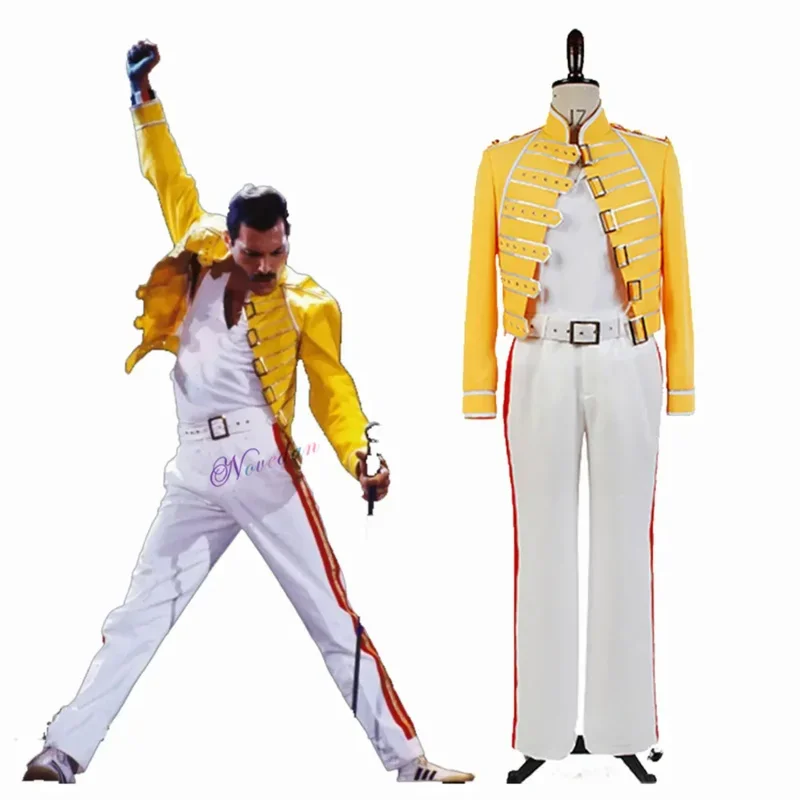 Queen Lead Vocals Freddie Mercury Cosplay Costume DJ Singer Ballroom Dance Stage Yellow Jacket Coat Shirt Pants Outfit Full Set
Queen Lead Vocals Freddie Mercury Cosplay Costume DJ Singer Ballroom Dance Stage Yellow Jacket Coat Shirt Pants Outfit Full Set