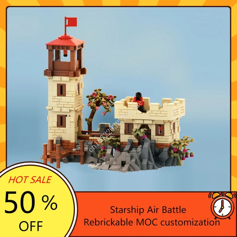 1077PCS MOC Medieval Pirate Barracuda Bay Imperial Coastal Fort Model Building Blocks Technology Bricks DIY Assembly Toys Gifts
1077PCS MOC Medieval Pirate Barracuda Bay Imperial Coastal Fort Model Building Blocks Technology Bricks DIY Assembly Toys Gifts