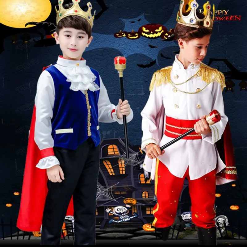 

Детская одежда на Хэллоуин, коспали, пиратский король, ролевая игра, комплект одежды принца для выступлений для мальчиков и девочек