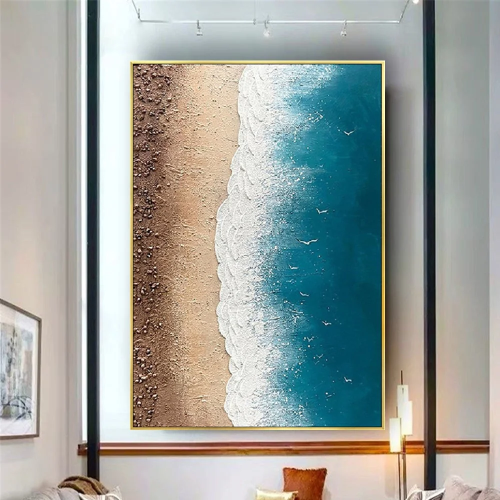 

Картины маслом синий океан морские волны морской пейзаж квадратные абстрактные настенные картины 100% ручная работа холст живопись пейзаж настенная Картина Декор для дома