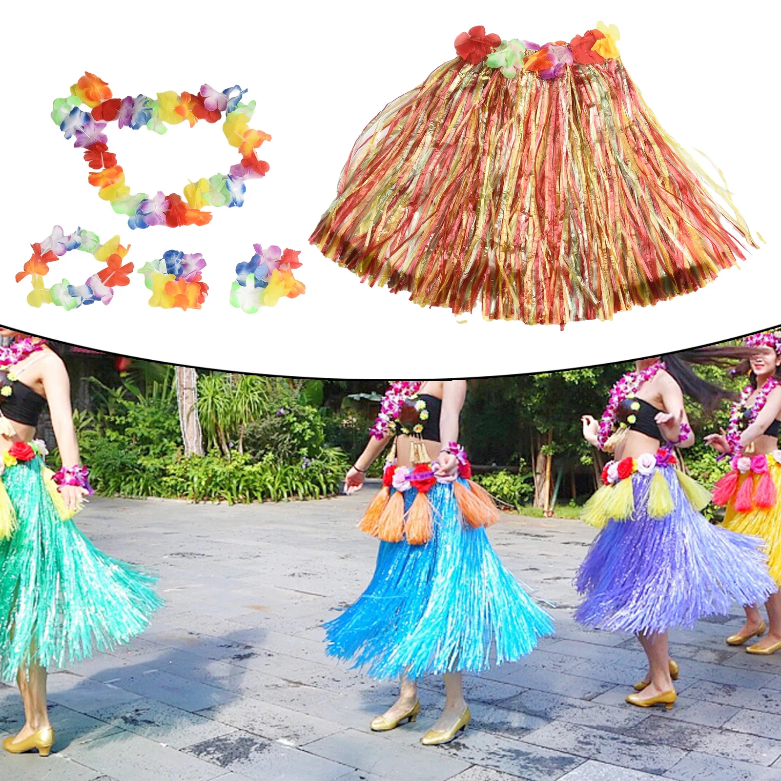 Garland Skirt Kids Hawaiian Grass Lei Skirt Flower Wristband Garland Fancy Costume Suit Festive And Party Decoration Supplies
Garland Skirt Kids Hawaiian Grass Lei Skirt Flower Wristband Garland Fancy Costume Suit Festive And Party Decoration Supplies