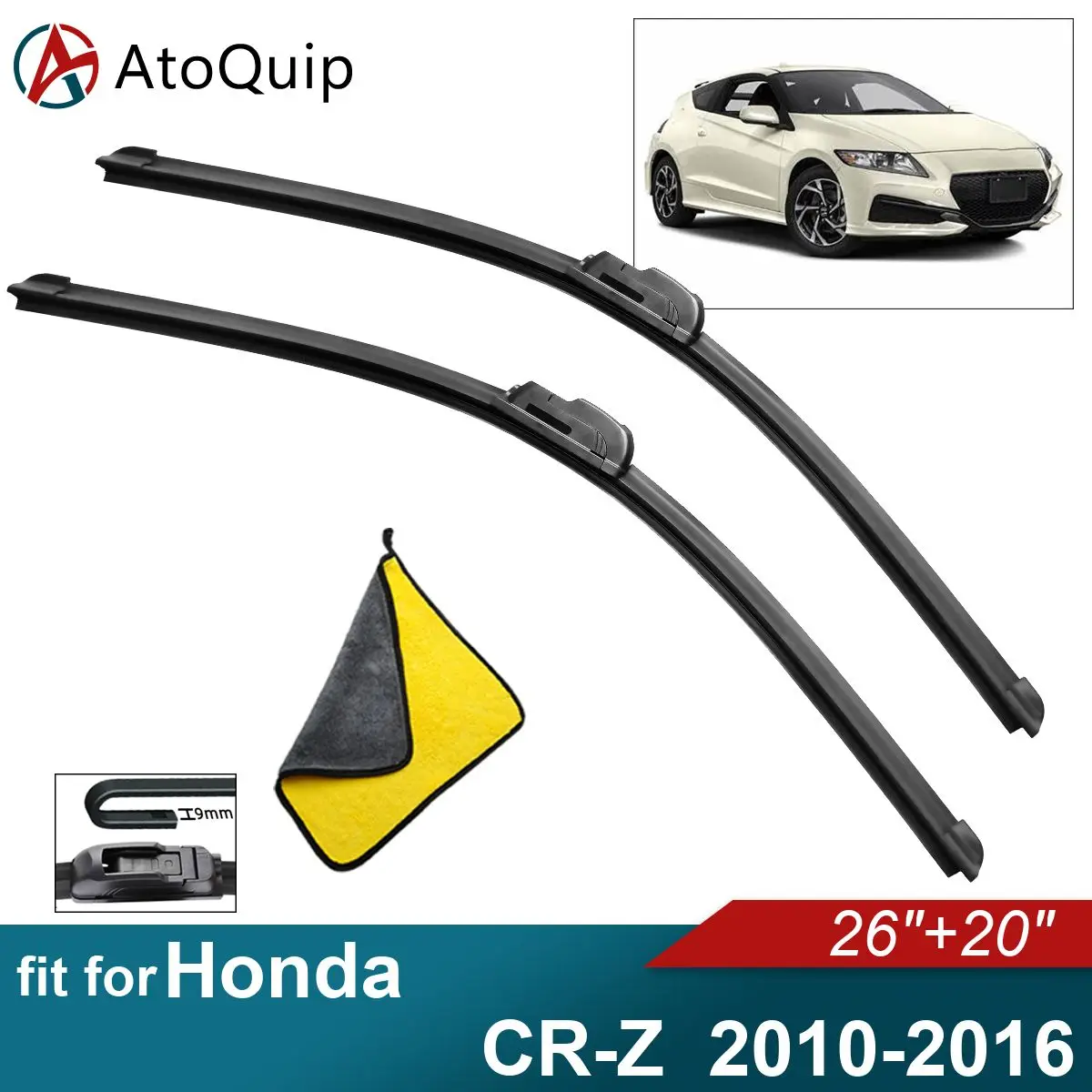 

Car Windshield Wiper Blades Fit For Honda CR-Z Wiper Blades Soft Rubber Auto Front Windscreen 2010 2011 2012 2013 2014 2015 2016