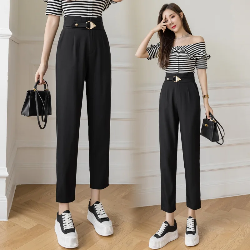 2023 Korean Style New Straight Wide Leg Women's Pants Summer High Waist Pants Office Ladies Elegant Loose Female Suit Trousers
2023 Korean Style New Straight Wide Leg Women's Pants Summer High Waist Pants Office Ladies Elegant Loose Female Suit Trousers