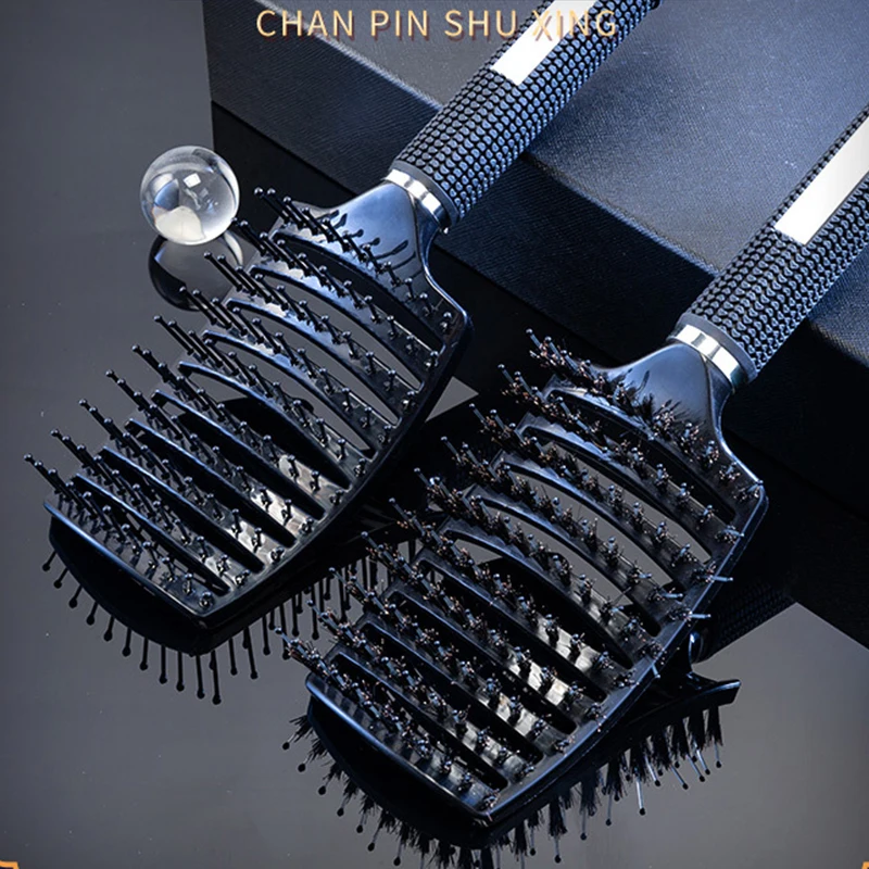 Professional Fluffy Hair Brush Curved Comb Styling Tool Scalp Massager Hollow Wide Teeth Scalp Hairbrush Comb Hairdressing Comb
Professional Fluffy Hair Brush Curved Comb Styling Tool Scalp Massager Hollow Wide Teeth Scalp Hairbrush Comb Hairdressing Comb