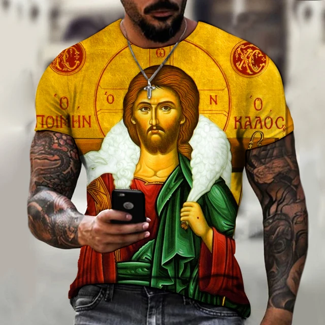 Мужская футболка с креативным принтом
Мужская футболка с креативным принтом