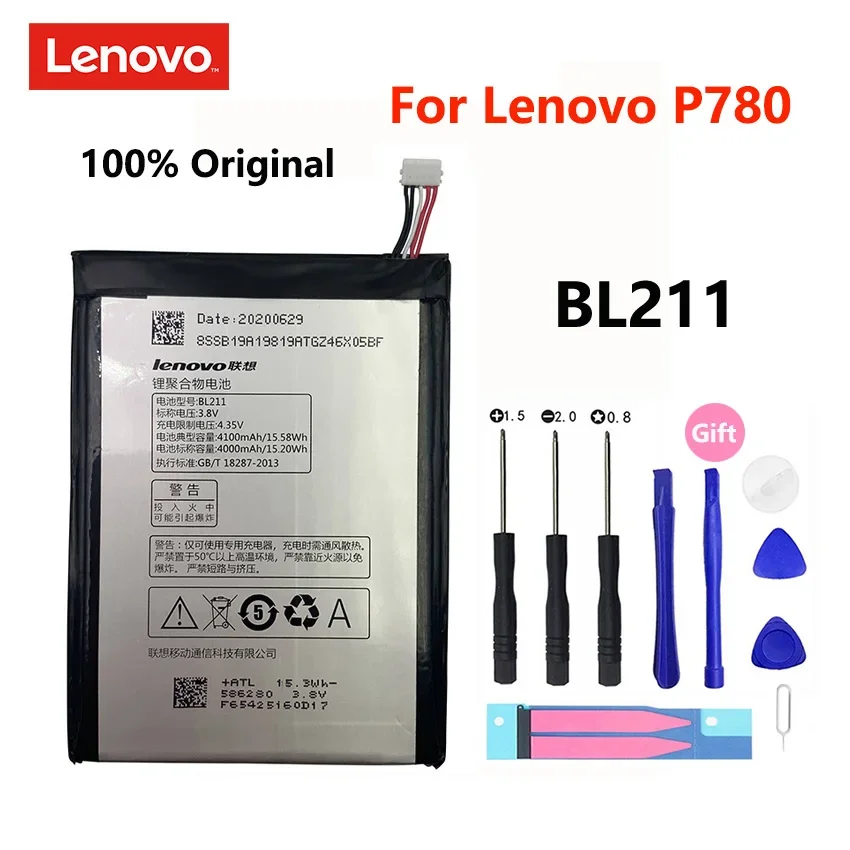 

For Lenovo P780 Battery BL211 BL 211 BL-211 4100MAh Replacement Smartphones + Free Tools