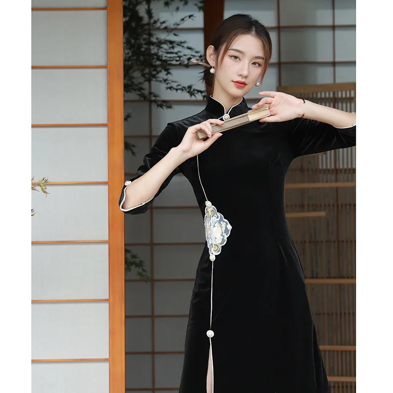 Republic China Style New Elegant Retro Women Chinese Traditional Dress Qipao Lace Embroidery Cheongsam Long Dresses Size 2xl
Republic China Style New Elegant Retro Women Chinese Traditional Dress Qipao Lace Embroidery Cheongsam Long Dresses Size 2xl